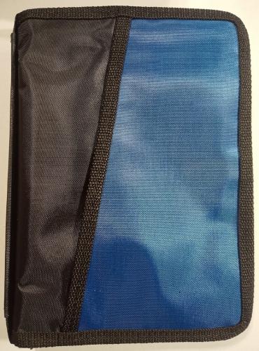 Чехол-сумка с ручкой на молнии для Библии из гидронейлона 17*24 синий