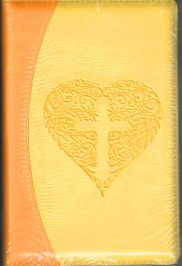 Библия каноническая 048 zti код 14.2 (сердце из цв.,молн.,индекс,винил,желтый цв., золот. обрез)