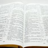 Библия каноническая 065 (серая, кожзам. золот.обрез. Библия для всех)