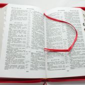 Библия каноническая 048 zti код 30.0 (гвозди-крест,молн.,индекс,винил,цвет красн., золот. обрез)