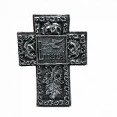 Крест настольный «Emmanuel» (светлый) (полиэстерполиэфир, ручная заливка и раскраска)