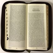 Библия в современном русском переводе. 047УZTI (бордовый кожаный переплет, золотой обрез, на молнии)