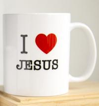 Кружка сувенирная «I love Jesus» (сердце)
