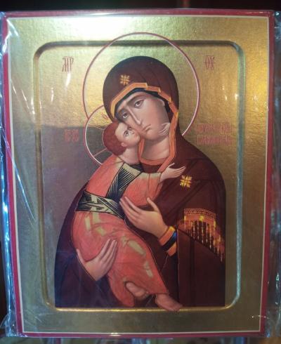 Икона Пресвятой Богородицы Владимирская. На дереве 125Х160 (Синопсисъ)
