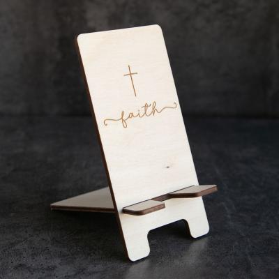 Подставка для телефона — Faith (вера) (фанера)