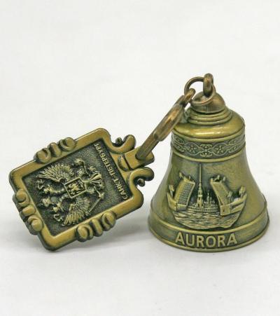 Колокольчик на холодильник латунь (золото) «Аврора и Мост», ВЕ 1-20013