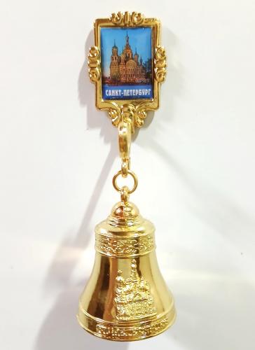 Колокольчик на холодильник золото «Спас-на-Крови» ВЕ1-10010