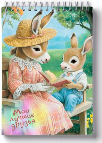 Блокнот 10Х14 см «Мои лучшие друзья», ослики, глянец (Ваката) 984