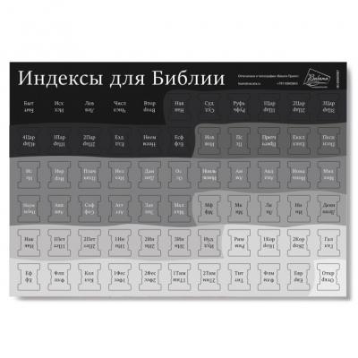 Индексы для Библии с прорезкой. Расцветка 8 (черно-бежевые) 987