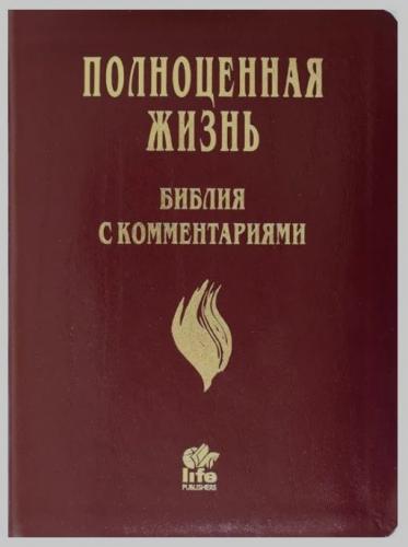 Библия «Полноценная жизнь» 065 tig (кожа бордо, золот. обр., краевые ук) 25065-16