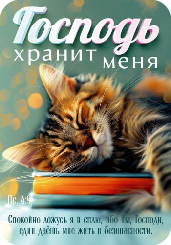 Магнит пластиковый прямоугольный&nbsp;&mdash; Господь хранит меня