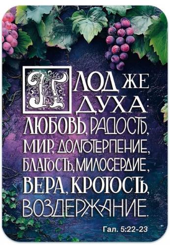Магнит пластиковый прямоугольный&nbsp;&mdash; Плоды Духа