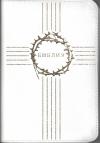 Библия каноническая 047 ZTI (белый кожаный переплет, золотой обрез, молния, указатели)