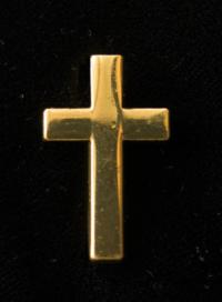 Значок Крест на булавке (под золото)