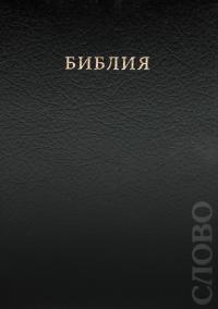 Библия каноническая 048 (Виссон) (черная, кожа, на молнии)