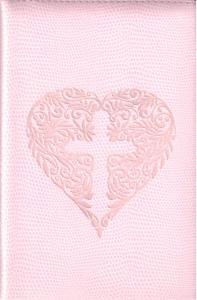 Библия каноническая 048 zti код 11.2 (сердце и крест, молн.,индекс,винил,св. розов., зо)
