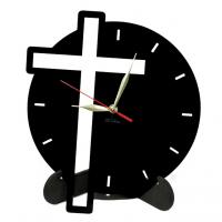 Часы настенные «Крест» (черные)