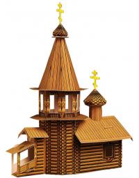 Сборная модель из картона Деревянная церковь