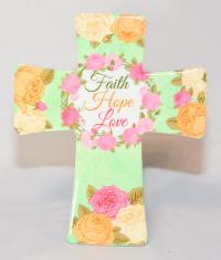 Крест «Faith, Hope, Love» (керамика)