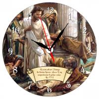 Часы настенные «Он прощает все беззакония твои. Пс. 102:3» (круглый циферблат, d=28 см, стекло)