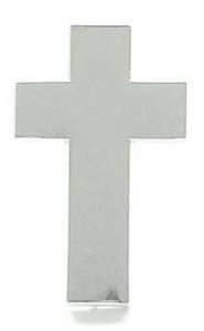 Значок металлический под серебро «Крест»