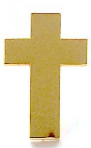 Значок металлический под золото «Крест»