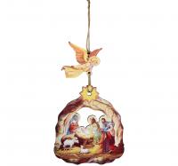 Сувенир-подвеска из дерева «Вертеп»