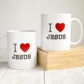 Кружка сувенирная «I love Jesus» (сердце)