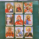 Календарь перекидной православный на 2022 год на спирали большой (59*42 см) «Чудотворные иконы»