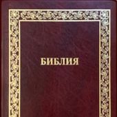 Библия каноническая 076 tig A2 (иск. кожа, бордо, золотая рамка)