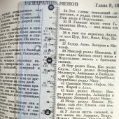 Библия каноническая 076z (кожа, темно-синий, рамка с виноград. лозой, на молн, сереб.. обр) B7