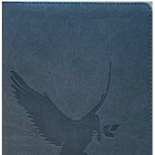 Библия каноническая 076z (иск.кожа, цвет серый графит, голубь, на молн, зол. обр) F2