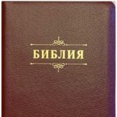 Библия каноническая 076zti (кожа, бордо пятн., на молнии, с инд., зол.обрез) 23076-8