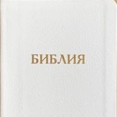 Библия каноническая 048g D10 (белый кожаный гибкий переплет, золотой обрез)