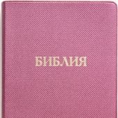 Библия каноническая 048g E2 (серебристо-фиолет., исскуствен кожа, золотой. обрез)