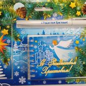 Рождественский подарочный набор с блокнотом «Ангел (белый, с горном)» (В эти рождественские дни)