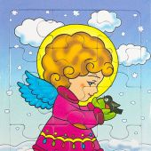 Пазл «Зима с ангелами» (Свято-Елизаветинский м-рь) 15 элементов