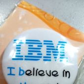 Магнит круглый «IBM I Belive in Mtssiah»