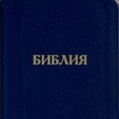 Библия каноническая 048tig C2 (синий металик. кожаный переплет, золотой обрез, краевые указатели)