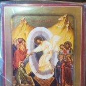 Икона Воскресения Христова на дереве 125Х160 (Синопсисъ)
