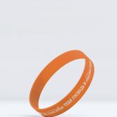 Браслет силиконовый с логотипом «Да благословит тебя Господь и сохранит тебя» (оранжевый)