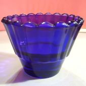 Стакан лампадный стеклянный фиолетовый «Тюльпан» с ребром для подвешивания