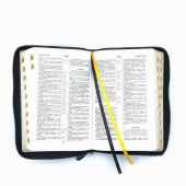 Библия каноническая 076ztig (иск. кожа, черный, зол.обрез, на молнии, инд) 23076-30