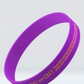 Браслет силиконовый с логотипом «Пусть светит твой свет (фиолетовый)