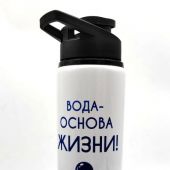 Бутылка алюминиевая для воды. Рисунок в ассортименте