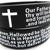 Браслет силиконовый «Our Father who art in heaven» (черный)