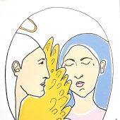 Открытка цветная «...боль предшествует радости» (Пирогова)