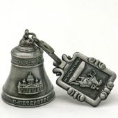 Колокольчик на холодильник под серебро винтажное «Спас-на-крови и Исаакиевский собор», ВЕ 1-20008