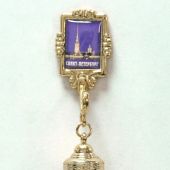 Колокольчик на холодильник золото «Петропавловская крепость» ВЕ1-10023