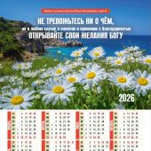 Календарь листовой 27*34 на 2026 год «Не тревожьтесь ни о чем»